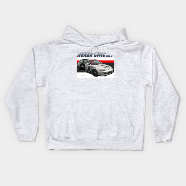 Civic SiR-II Kids Hoodie by PjesusArt